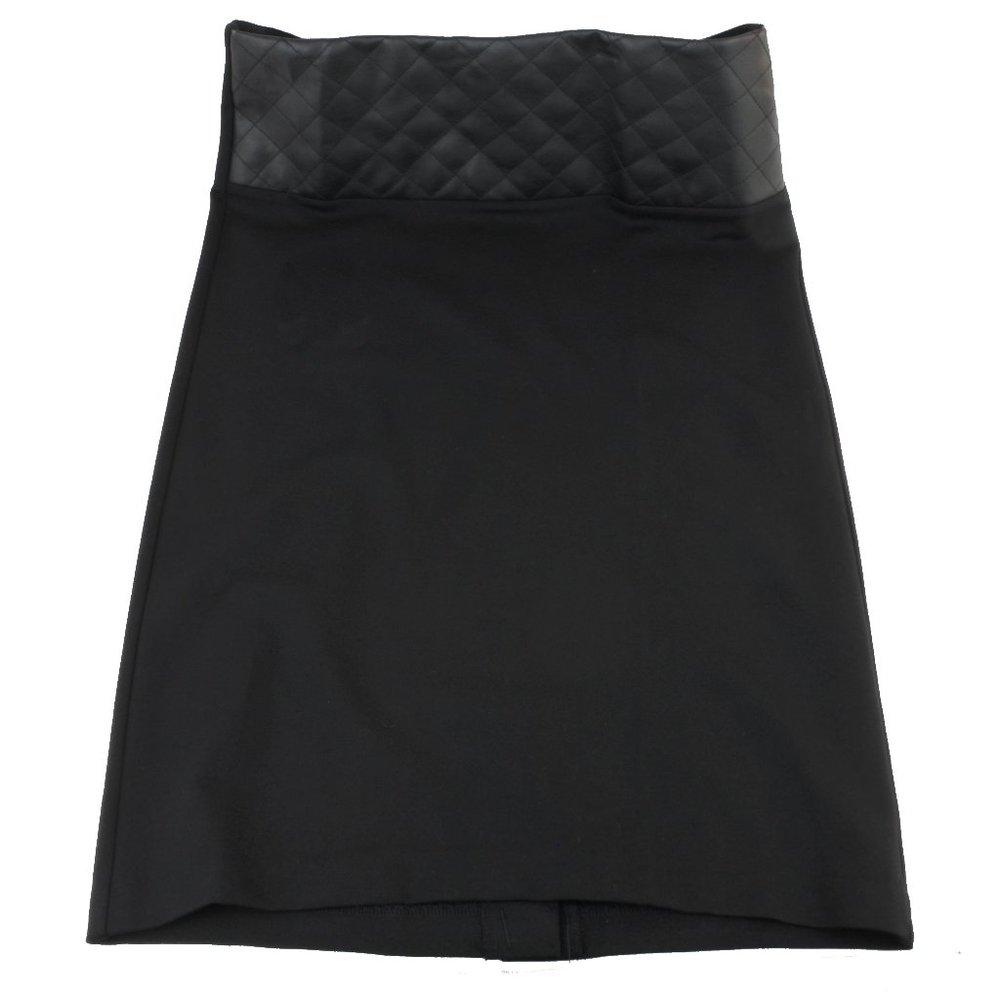 Carmen Marc Valvo Black Pencil Knee Length Skirt